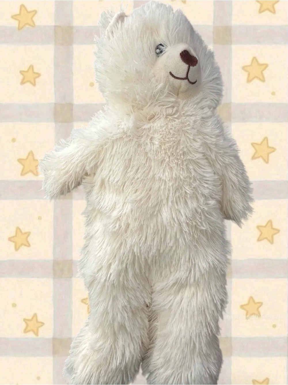 Plush Cream Teddy Bear Stuffed Animal - Soft Cuddly Companion